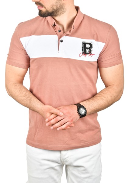 Erkek Slim Fit Nefes Alan Pamuklu Kumaş Dar Kesim Kıvrılmaz Yaka Polo Yaka Tişört 2503019 indirimleri