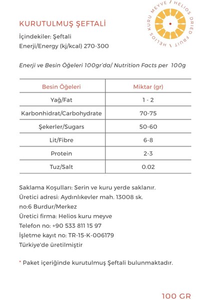 Kuru Şeftali