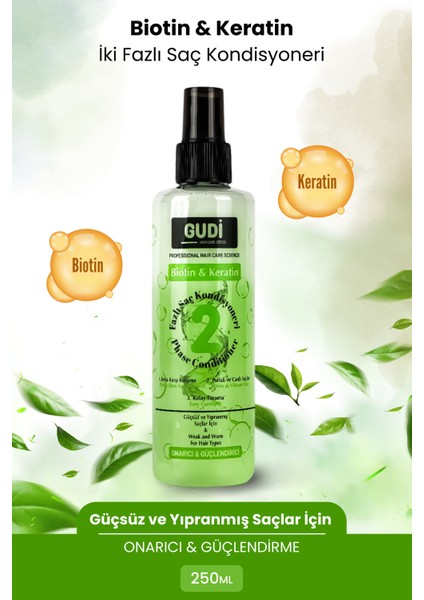Biotin & Keratin İçerikli Çift Fazlı Saç Bakım Fön Suyu 250 ml