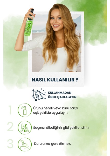 Biotin & Keratin İçerikli Çift Fazlı Saç Bakım Fön Suyu 250 ml