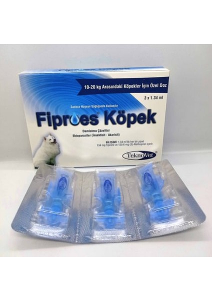 Fiproess Köpek 10-20 kg 3 Pipet