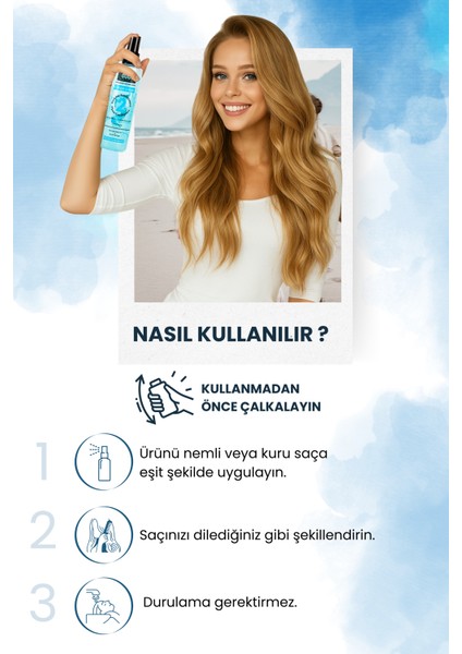 Collagen & Argan İçerikli Çift Fazlı Saç Bakım Fön Suyu 250 ml