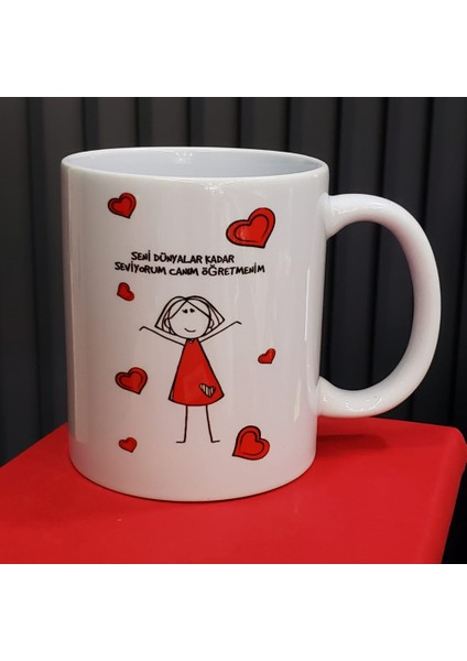 Büro Ev Ofis Hediyesi İçin Öğretmene Özel Kupa Bardak
