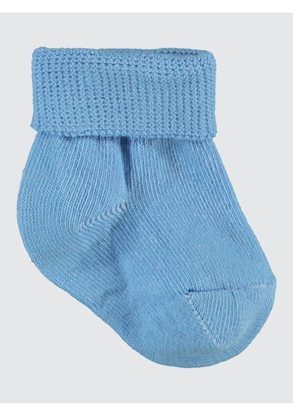 Erkek Bebek 5'li Çorap Set 6-12 Ay Mavi