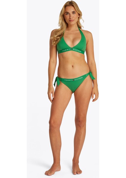 Yeşil Kadın Yandan Ipli Cheeky Bikini Alt UW0UW04497L13