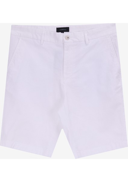 Normal Bel Basic Beyaz Erkek Bermuda Şort F5SM-SHT 2021