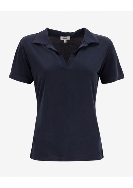 Bisiklet Yaka Düz Siyah Kadın T-Shirt J5SL-TST7056