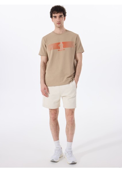 D5SM-TST3835 Açık Kahve Bisiklet Yaka Relaxed Baskılı Erkek T-Shirt fiyatları