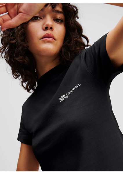 Jeans Bisiklet Yaka Düz Siyah Kadın T-Shirt A1W17004 modelleri