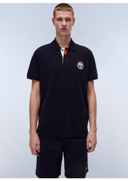 NP0A4ID31761-E-CLANIS Ss Lacivert Relaxed Erkek T-Shirt