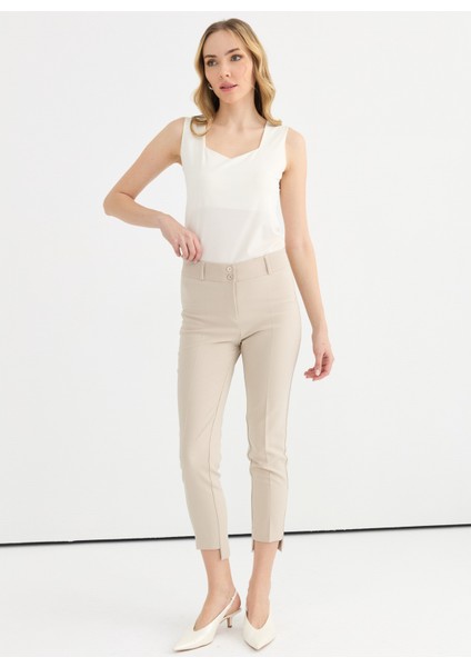Normal Bel Standart Taş Kadın Pantolon 25YSL5382