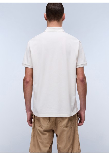 NP0A4ID3N1A1-E-CLANIS Ss Beyaz Relaxed Erkek T-Shirt