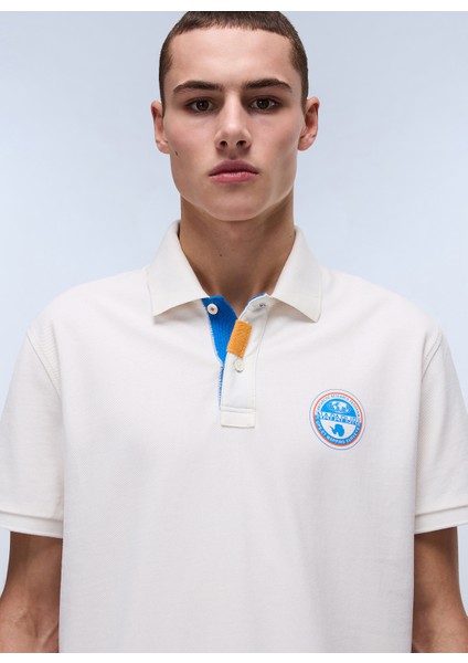 NP0A4ID3N1A1-E-CLANIS Ss Beyaz Relaxed Erkek T-Shirt