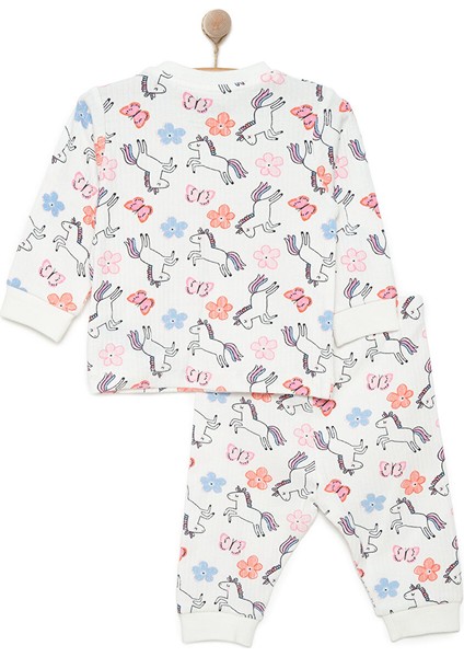 Kız Unicorn Desenli Uzun Kol Pijama Takımı