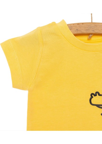 Basic Timsah Desenli Tshirt Erkek Bebek