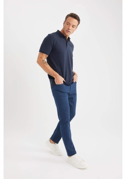 Slim Fit Dar Kesim Dar Paça Chino Kanvas Pantolon C2401AX25SP