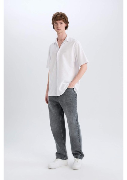 Regular Fit Yazlık Pamuklu Kısa Kollu Gömlek D1902AX25SM