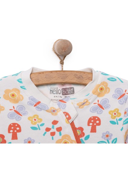 Kız Çiçek Desenli Fermuarlı Patiksiz Tulum modelleri