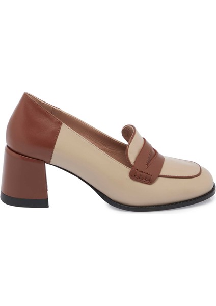 Vizon Hakiki Deri Kadın Topuklu Ayakkabı - K24S1AY67706-A44 modelleri
