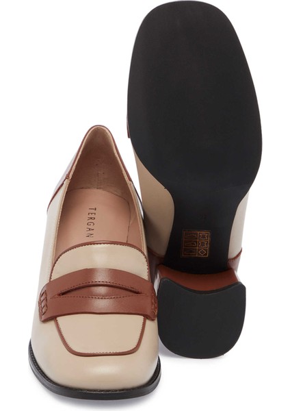 Vizon Hakiki Deri Kadın Topuklu Ayakkabı - K24S1AY67706-A44 fırsatları