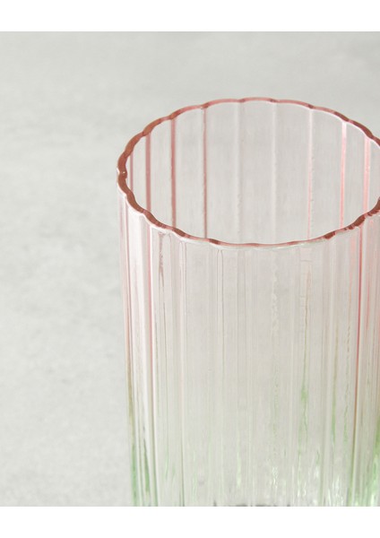 Glimmer Cam 2'li Bardak 400 ml Pembe - Yeşil