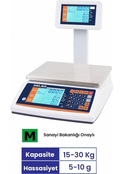 App Tutar Hesaplamalı Boyunlu Terazi 30 kg