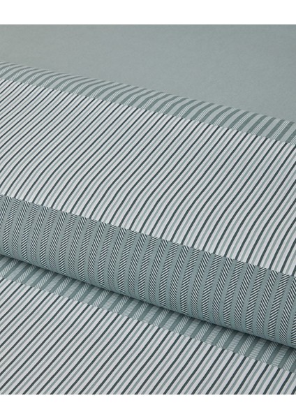 Modern Strip Kolay Ütülenir Tek Kişilik Nevresim Takımı 160 x 220 cm Yeşil
