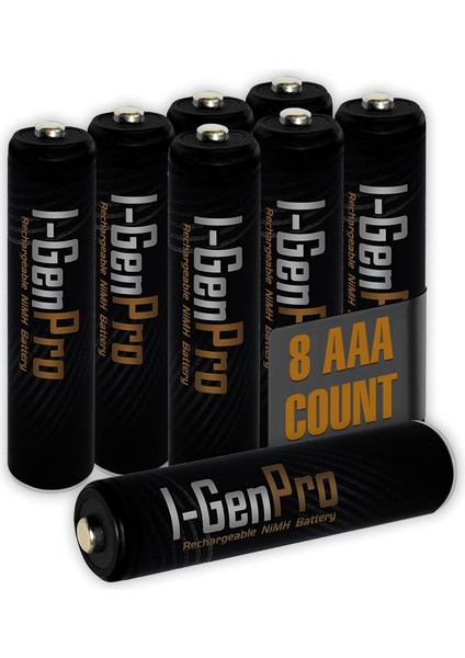 Pro P104 8 Adet Aaa 1100 Mah Şarj Edilebilir Ince Kalem Pil 1.2V Ni-Mh Şarjlı Pil