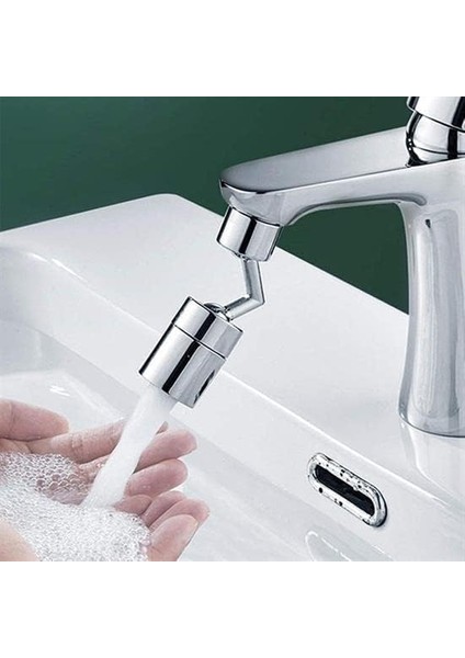 Outlet Krom Görünümlü Plastik Kolay Yerleştirilebilen Banyo Tuvalet Bahçe Fonksiyonlu Musluk Başlığı