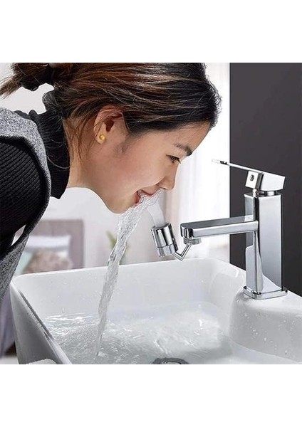 Outlet Krom Görünümlü Plastik Kolay Yerleştirilebilen Banyo Tuvalet Bahçe Fonksiyonlu Musluk Başlığı