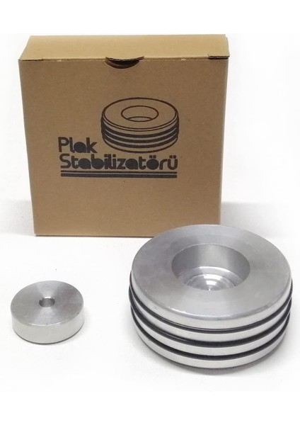 Sesler Plak Stabilizatörü + 7" Plak Adaptörü (Gümüş)