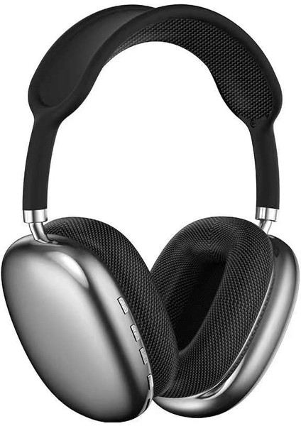 H9 Promax Airpods Max ile Uyumlu Kafa Bantı Sünger Koruyuculu Büyüklüğü Ayarlanabilen Dış Yüzeyi Parlak Kulak Üstü Bluetooth Kulaklık 5.3 Version Son Sürüm (Siyah)