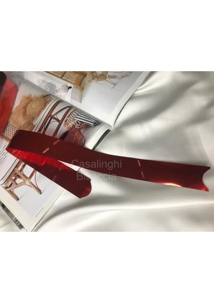 Kırmızı Metalik Çekmeli Fiyonk Süs 30MM (3 cm ) Hediye Paketi Süsleme 4 Adet (Kırmızı)