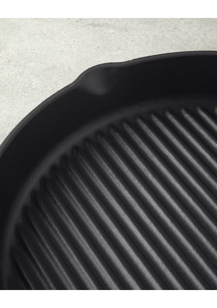 Hecha Demir Döküm Yuvarlak Grill Tava 28X4 cm Biberiye Yeşili fiyatları