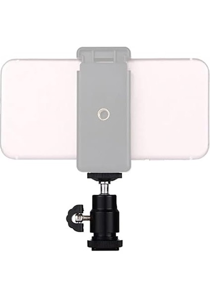 Telefon Tripod Tutucu Başlık + Tripod 90° Yönlendirme Aparatı 360 Derece Dönebilen Başlık Tüm Tripodlara Uyumlu Metal Mafsal Aparatı