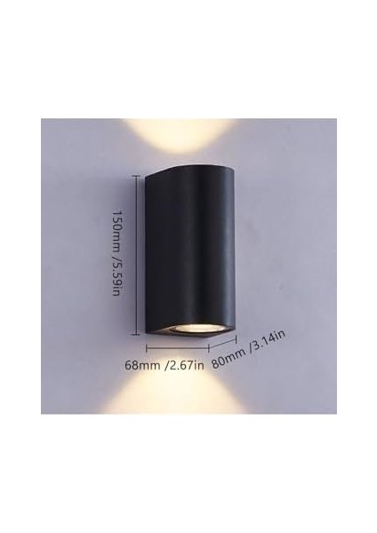 Geldi Dekoratif Duvar Lambası 2 Yönlü Duvar Aplik Cata Solomon 12W Duvar Apliği Gün Işığı Duvar Aydınlatma modelleri