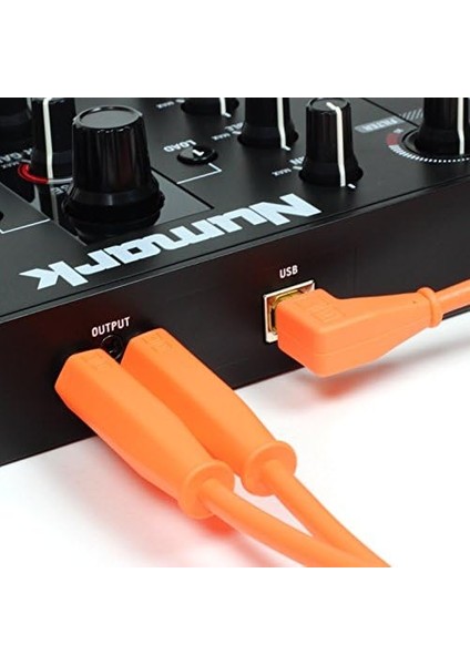 Techtools Chroma Cables Usb-A To B - 1.5mt | Right Angled Neon Orange
