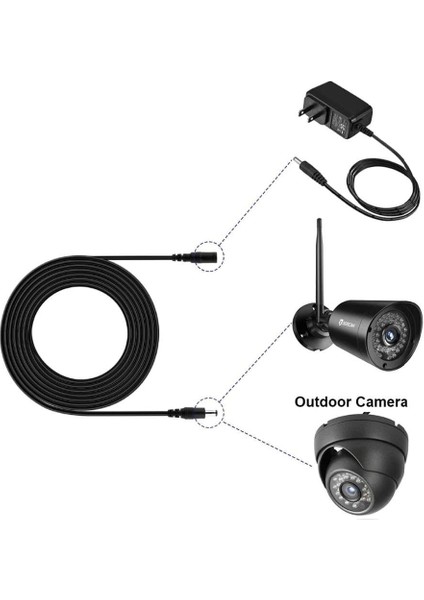Dc Adaptör Uzatma Kablosu 1 Metre 5.5mm x 2.1mm 5 Amper Dişi Erkek 4382