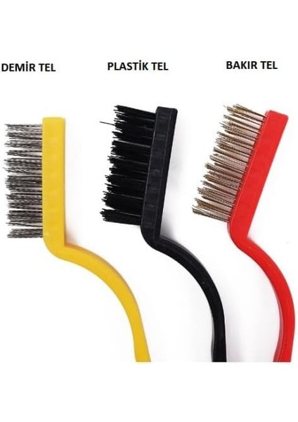 3 Parça Tel Fırça Detaylı Temizlik Seti fiyatları