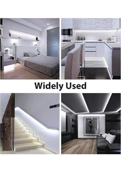 SB-6501 Şerit LED Işık Aydınlatma Seti Aç/kapa Butonlu, Adaptörlü, Mutfak Tezgah, Çalışma Masası, Dolap ve Raf Işıklandırma, Dekoratif Aydınlatma (Gün Işığı, 500 Cm) modelleri