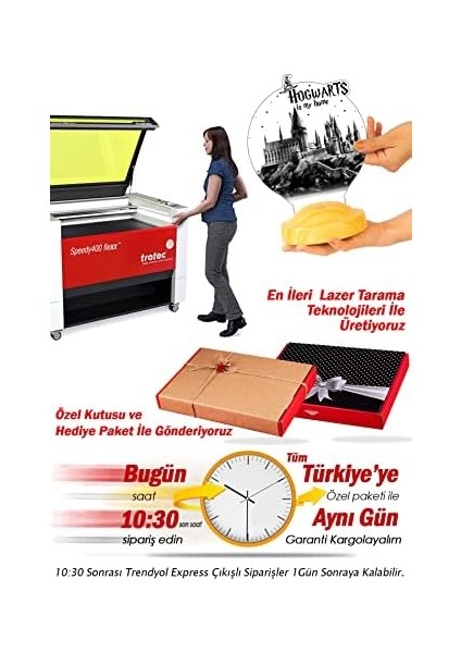 Harry Potter Hogwarts Gece Lambası, Harry Potter Hayranlarına Hediye LED Lamba, fiyatları