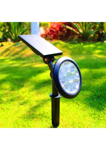 LED Solar Kazıklı Çim Armatür Cata Güneş Enerjili LED Işık Çim Lambası Bahçe Ağaç Çalı Duvar Aydınlatma (Gün Işığı)