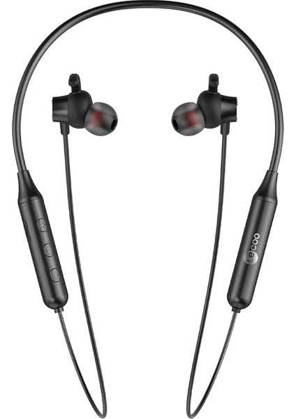 ES201 Boyun Bantlı Kablosuz Bluetooth 5.0 Mikrofonlu Kulak Içi Kulaklık - Esnek Kablo Yapısı,Spor, Koşu, Egzersiz Için, Ter ve Toza Dayanıklı, Kulak Içi Kulaklık