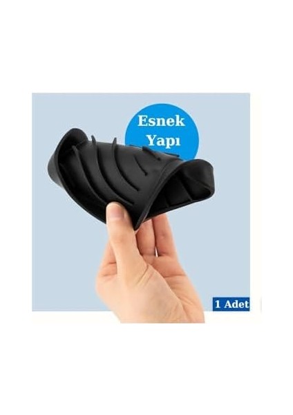 Silikon Mutfak, Banyo Su Giderli Vantuzlu Esnek Sabunluk Gri Renk fiyatları