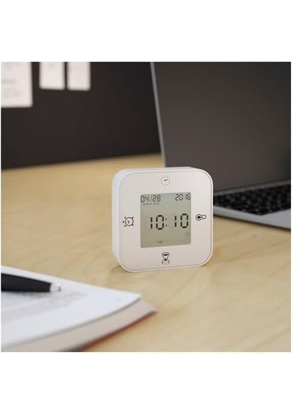 4 Fonksiyonlu Masa Saati Beyaz Renk Saat/termometre/alarm/zamanlayıcı modelleri