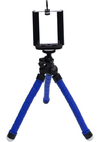 Esnek Ahtapod Tripod Telefon Tutucu Mavi