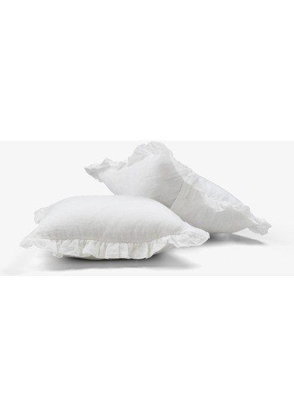 Lona 2'li Fırfırlı Keten Kırlent Kılıfı 40 x 40 fiyatları