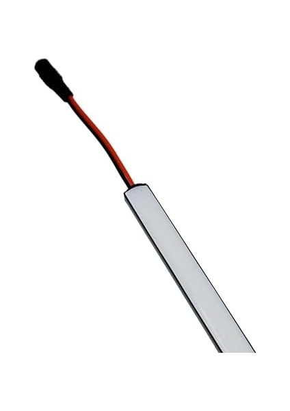 LED Ultra Ince Alüminyum Siyah Profil, Beyaz-Günışığı Renk, 40-60-80-100 Cm, Tak Çalıştır, Adaptör ve Kumanda Dahil, Dolap, Tezgah, Mutfak, Ayna Gizli Aydınlatma (Beyaz, 40 cm - Dokunmatik Dimmer)
