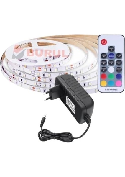 Rgb Şerit LED Işık - SB-6524, 20 Renk Seçeneği, Rf Kumandalı, Esnek LED Şerit, Dekoratif Aydınlatma, Oyun Odası, Tv Arkası, Yatak Odası, Parti, Oturma Odası ve Etkinlikler Için modelleri