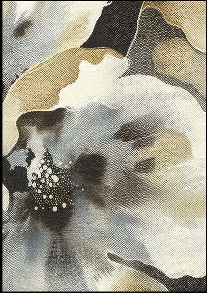 |soft Gold-Gri Soyut Çiçek Kombini 01 |temperli Çerçeveli Cam Tablo 2li Dikey fiyatları